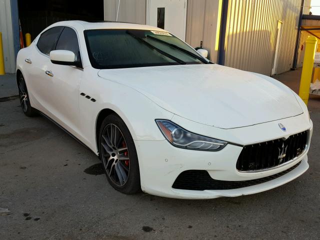 ZAM57RTA4F1130758 - 2015 MASERATI GHIBLI S WHITE photo 1