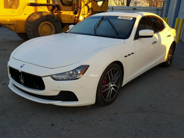 ZAM57RTA4F1130758 - 2015 MASERATI GHIBLI S WHITE photo 2