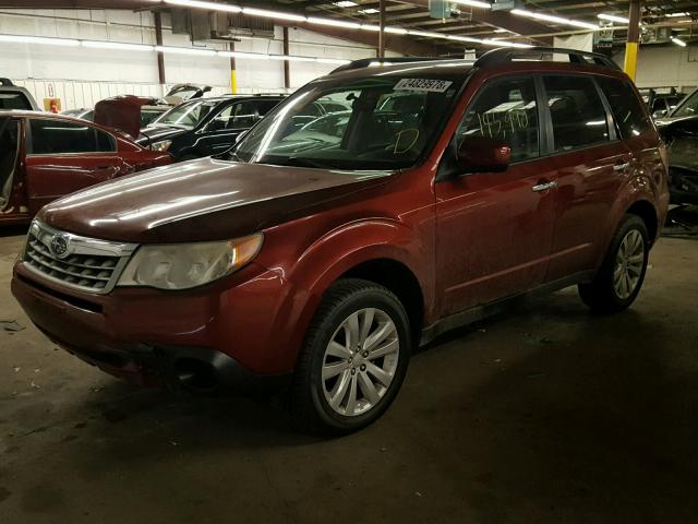 JF2SHACC0BH705450 - 2011 SUBARU FORESTER 2 RED photo 2