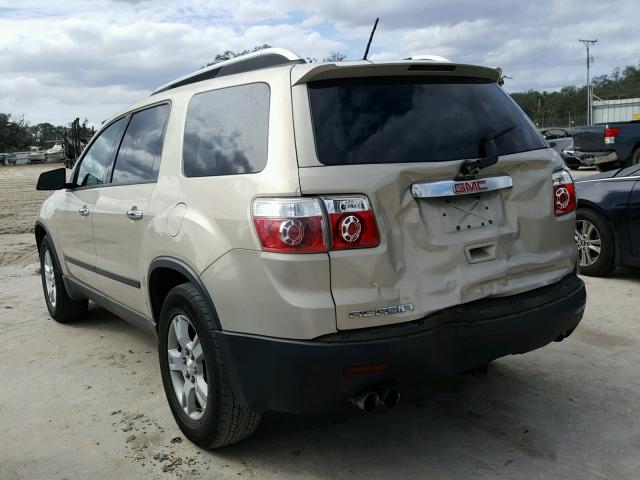 1GKER13DX9J191731 - 2009 GMC ACADIA SLE BEIGE photo 3