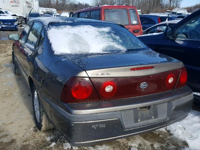 2G1WF55E529218060 - 2002 CHEVROLET IMPALA GRAY photo 3