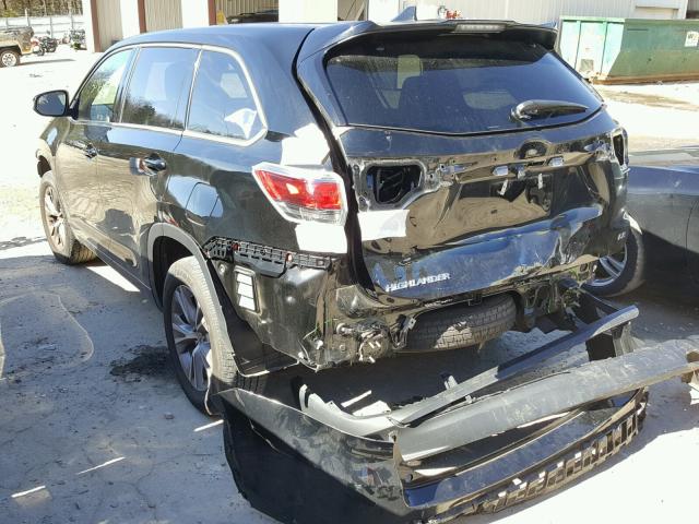 5TDZKRFH2FS086713 - 2015 TOYOTA HIGHLANDER BLACK photo 3