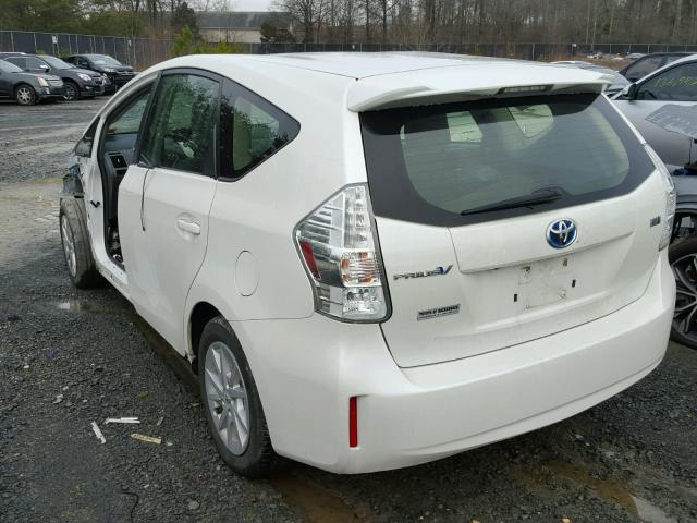 JTDZN3EU8C3142458 - 2012 TOYOTA PRIUS V WHITE photo 3