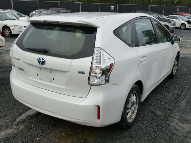 JTDZN3EU8C3142458 - 2012 TOYOTA PRIUS V WHITE photo 4