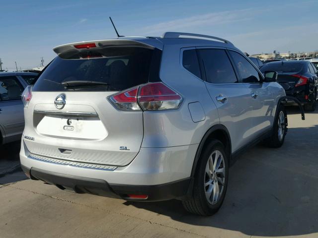 5N1AT2MT7FC786460 - 2015 NISSAN ROGUE S SILVER photo 4