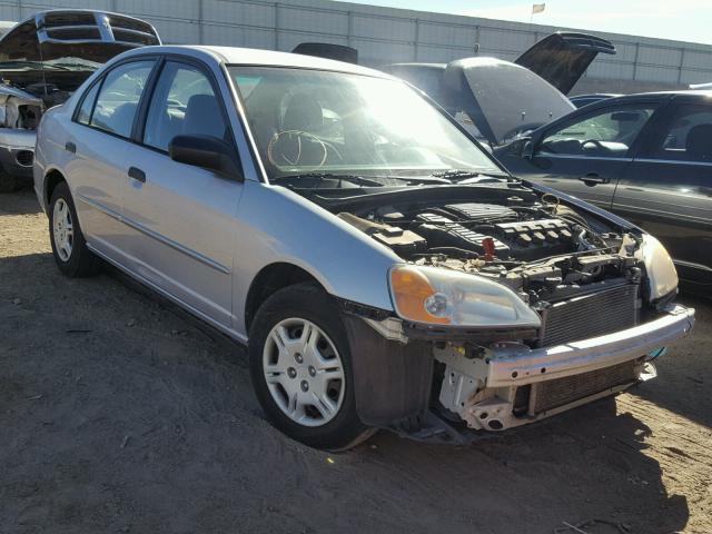 1HGES16521L033110 - 2001 HONDA CIVIC LX SILVER photo 1