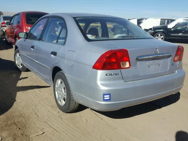 1HGES16521L033110 - 2001 HONDA CIVIC LX SILVER photo 3