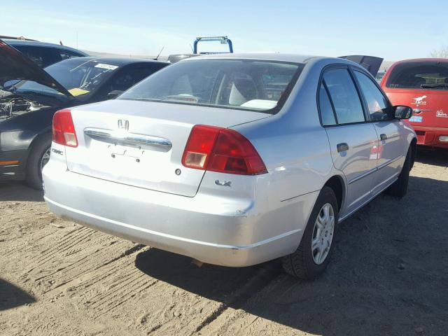 1HGES16521L033110 - 2001 HONDA CIVIC LX SILVER photo 4