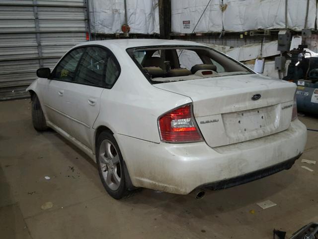 4S3BL626267210040 - 2006 SUBARU LEGACY 2.5 WHITE photo 3