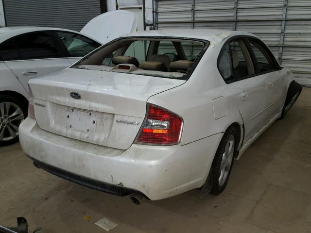 4S3BL626267210040 - 2006 SUBARU LEGACY 2.5 WHITE photo 4