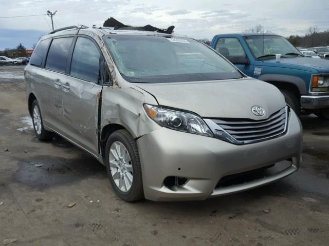 5TDDK3DC9FS099117 - 2015 TOYOTA SIENNA XLE TAN photo 1