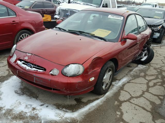 1FAFP53U1XA288848 - 1999 FORD TAURUS SE RED photo 2