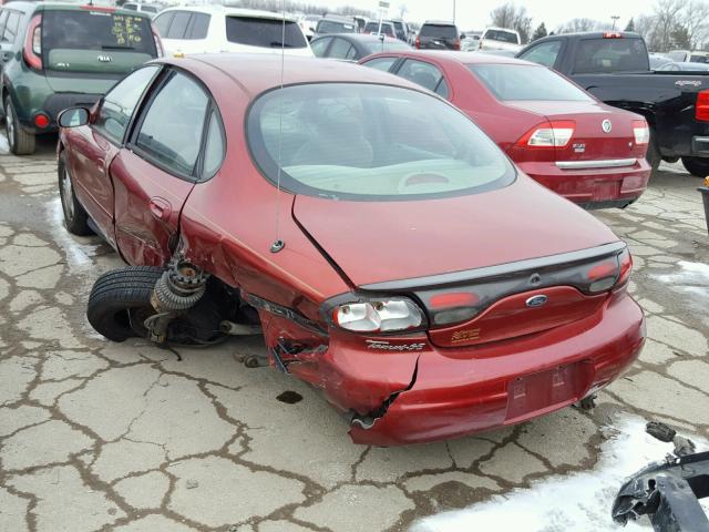 1FAFP53U1XA288848 - 1999 FORD TAURUS SE RED photo 3