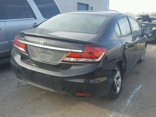 19XFB2F53EE007977 - 2014 HONDA CIVIC LX BLACK photo 4