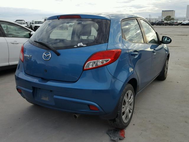 JM1DE1HY1B0110111 - 2011 MAZDA MAZDA2 BLUE photo 4