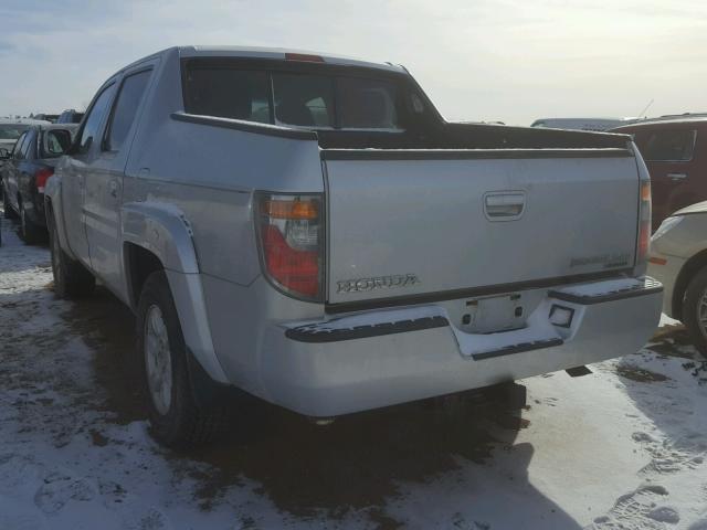 2HJYK16566H576360 - 2006 HONDA RIDGELINE SILVER photo 3