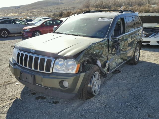 1J8HR582X7C635062 - 2007 JEEP GRAND CHER GREEN photo 2