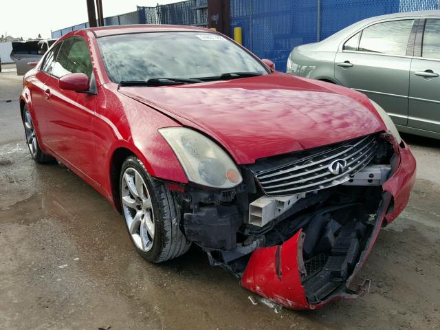 JNKCV54E64M308370 - 2004 INFINITI G35 RED photo 1