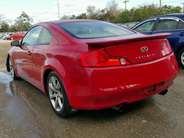 JNKCV54E64M308370 - 2004 INFINITI G35 RED photo 3