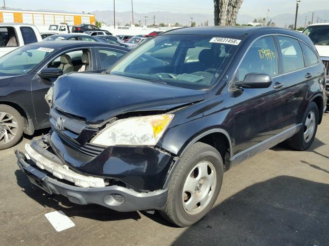 JHLRE38359C009753 - 2009 HONDA CR-V LX BLACK photo 2