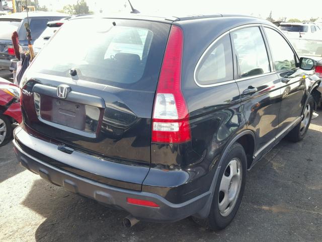 JHLRE38359C009753 - 2009 HONDA CR-V LX BLACK photo 4