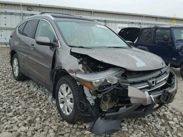 5J6RM4H76CL009075 - 2012 HONDA CR-V EXL GRAY photo 1