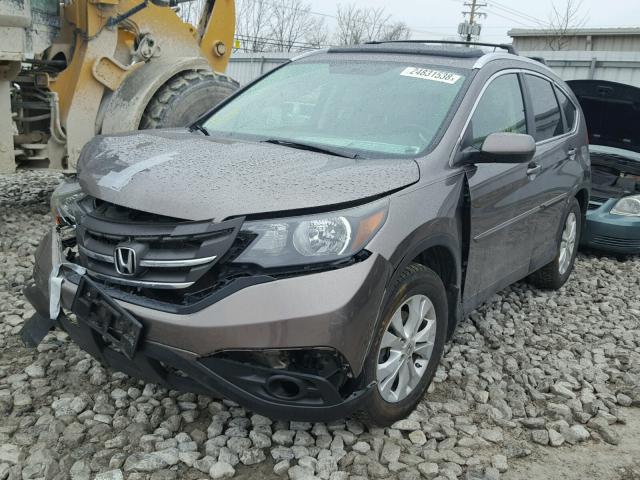 5J6RM4H76CL009075 - 2012 HONDA CR-V EXL GRAY photo 2