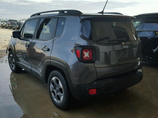 ZACCJAAB9HPF86204 - 2017 JEEP RENEGADE S GRAY photo 3