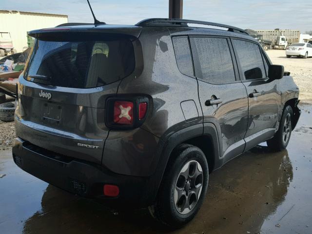 ZACCJAAB9HPF86204 - 2017 JEEP RENEGADE S GRAY photo 4