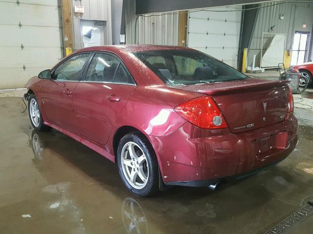 1G2ZK57N894250659 - 2009 PONTIAC G6 GT MAROON photo 3