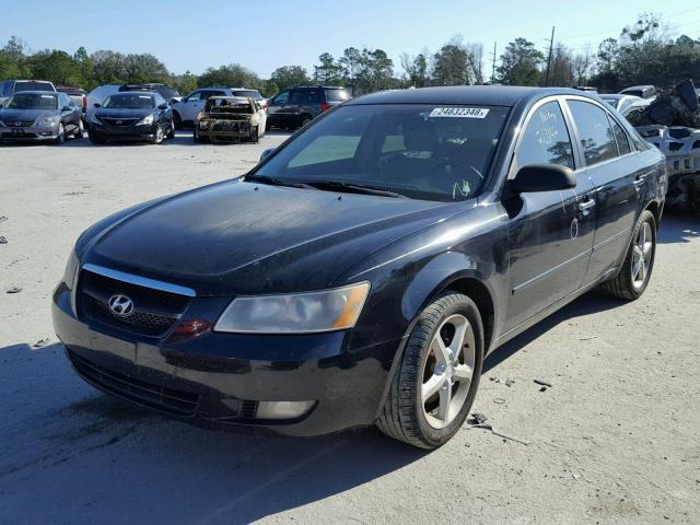 5NPEU46F06H006762 - 2006 HYUNDAI SONATA GLS BLACK photo 2