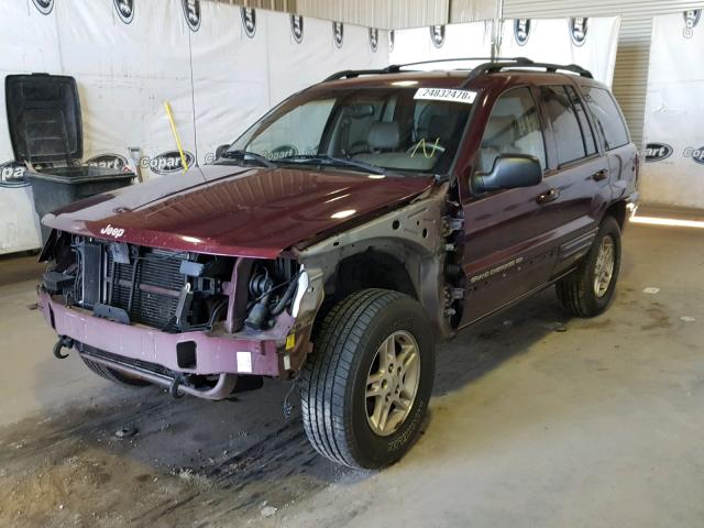 1J4GW68N0XC656461 - 1999 JEEP GRAND CHER BURGUNDY photo 2