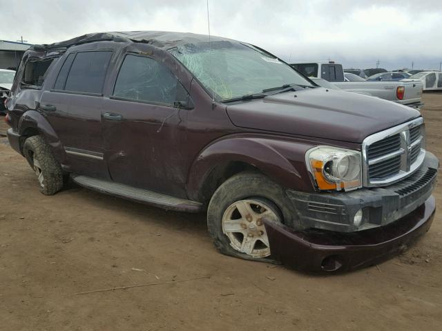 1D4HB58D14F240746 - 2004 DODGE DURANGO LI MAROON photo 1