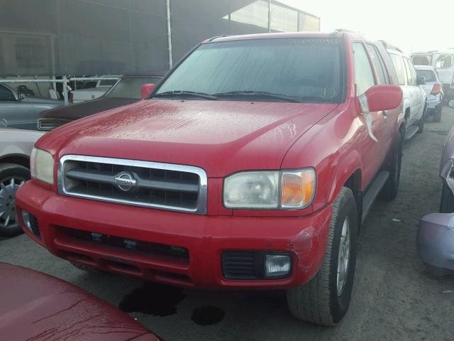 JN8DR07X21W502344 - 2001 NISSAN PATHFINDER RED photo 2