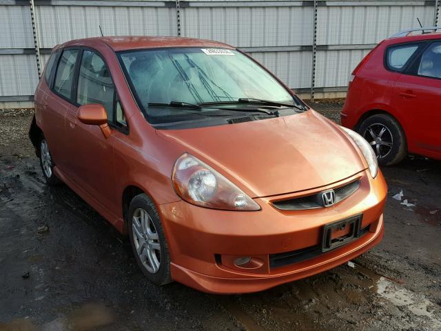 JHMGD38668S008275 - 2008 HONDA FIT SPORT ORANGE photo 1