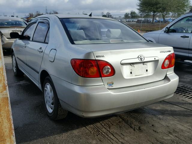 JTDBR32E232000356 - 2003 TOYOTA COROLLA CE GRAY photo 3