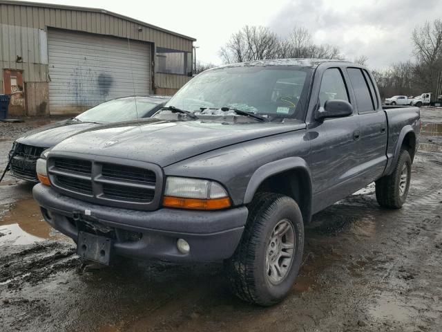 1D7HG38X23S228906 - 2003 DODGE DAKOTA QUA GRAY photo 2