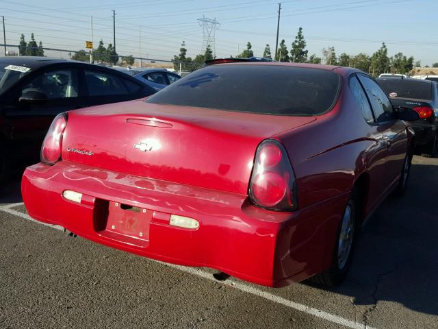 2G1WW12E959215504 - 2005 CHEVROLET MONTE CARL წითელი ფოტო 4