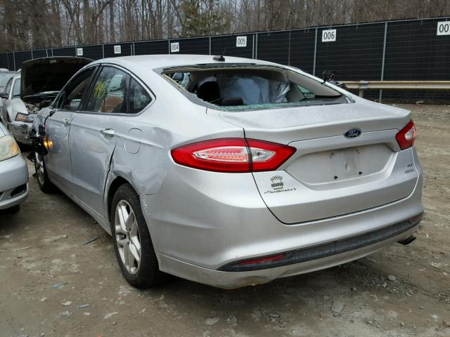 3FA6P0HR2DR292576 - 2013 FORD FUSION SE SILVER photo 3