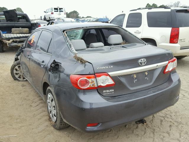 5YFBU4EE7DP119121 - 2013 TOYOTA COROLLA BA GRAY photo 3