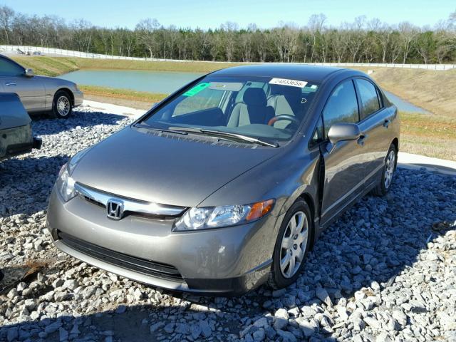 1HGFA165X6L015596 - 2006 HONDA CIVIC LX GRAY photo 2