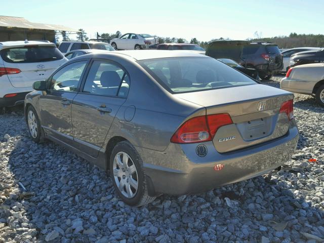 1HGFA165X6L015596 - 2006 HONDA CIVIC LX GRAY photo 3