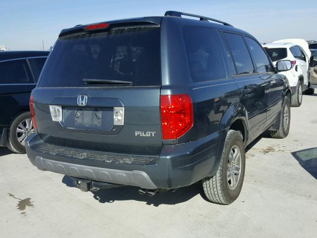 5FNYF18594B010234 - 2004 HONDA PILOT EXL GRAY photo 4