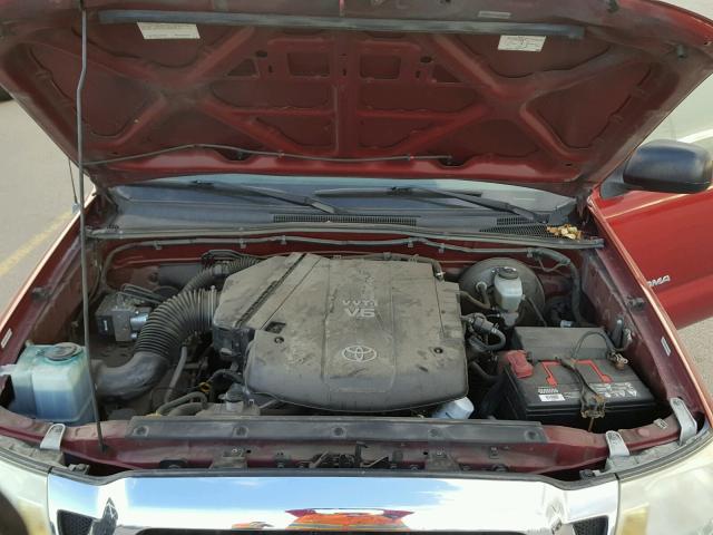 5TEMU52N56Z228533 - 2006 TOYOTA TACOMA DOU RED photo 7