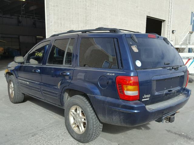 1J4GW58N8YC343119 - 2000 JEEP GRAND CHER BLUE photo 3