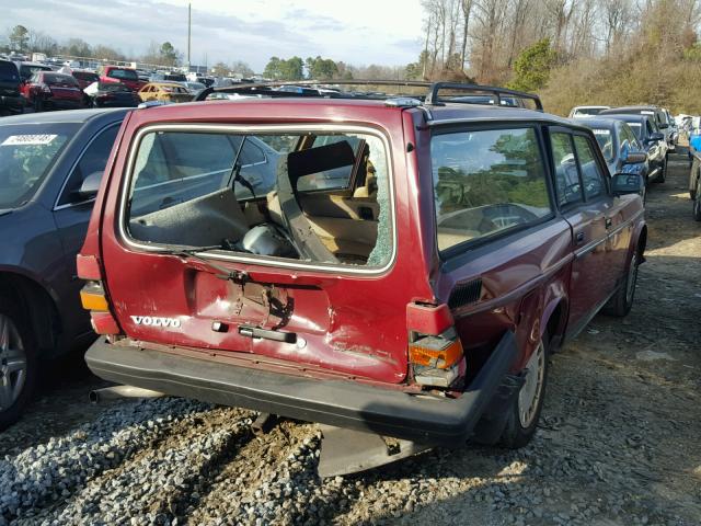 YV1AX8858K1830876 - 1989 VOLVO 245 DL BURGUNDY photo 4