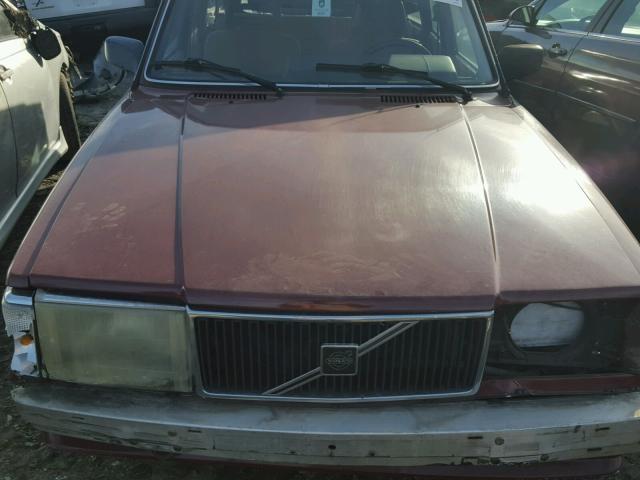 YV1AX8858K1830876 - 1989 VOLVO 245 DL BURGUNDY photo 7