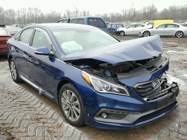 5NPE34AF7FH033855 - 2015 HYUNDAI SONATA SPO BLUE photo 1