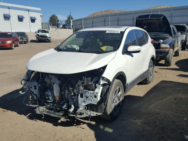 2HKRW2H87HH646095 - 2017 HONDA CR-V EXL WHITE photo 2