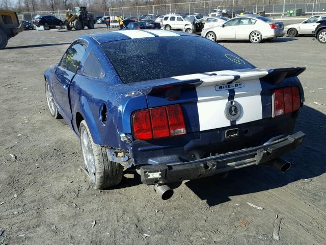 1ZVHT82H375264173 - 2007 FORD MUSTANG GT BLUE photo 3